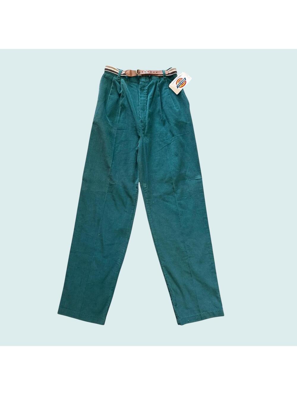 Vintage Dickies Teal Corduroy High Waisted Jeans (Size 10) Deadstock